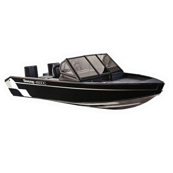 Swoop 480 DC Doppelsteuerstand Doppelkonsole Aluminium Angelboot