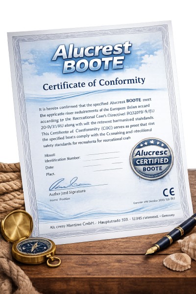 Zweitschrift des COC-Dokuments für ALUCREST BOOTE